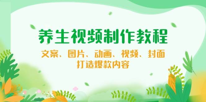 （14163期）养生视频制作教程，文案、图片、动画、视频、封面，打造爆款内容-千寻创业网