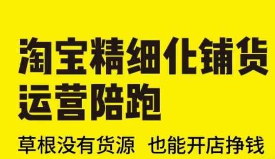淘宝精细化铺货运营陪跑(部分更新至2025)，草根没有货源 也能开店挣钱-千寻创业网