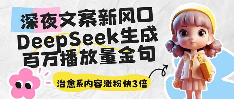 （14587期）深夜文案新风口：DeepSeek生成百万播放量金句，治愈系内容涨粉快3倍-千寻创业网