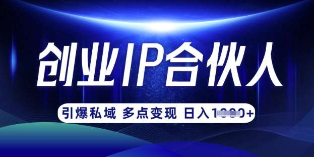 云帆·创业ip合伙人打造3.0，从0到1教你做网创，实现月入过W-千寻创业网