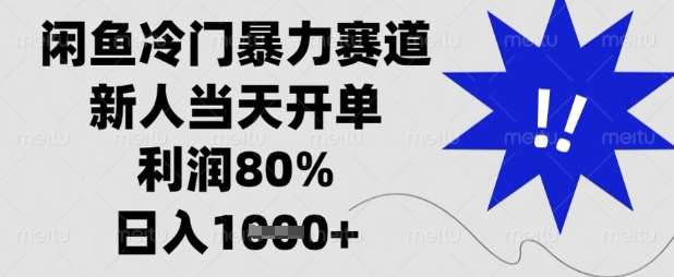 闲鱼冷门暴力赛道，新人当天开单，利润80%，日入数张【揭秘】-千寻创业网