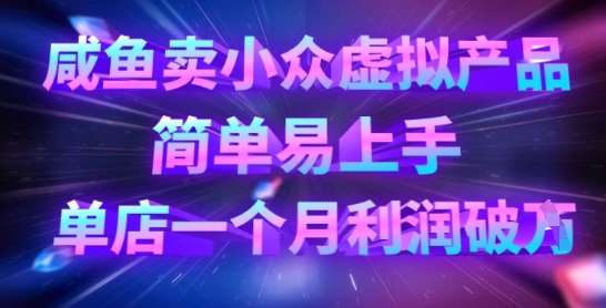 咸鱼卖小众虚拟产品，简单易上手，单店一个月利润破W-千寻创业网
