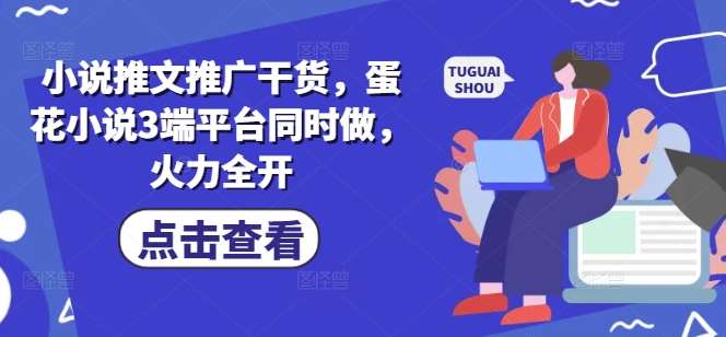 小说推文推广干货，蛋花小说3端平台同时做，火力全开-千寻创业网
