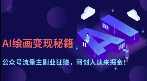 AI绘画变现秘籍：公众号流量主副业狂挣，网创人速来掘金【揭秘】-千寻创业网