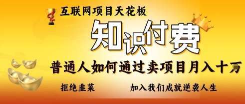 互联网项目天花板，知付付费项目，普通人如何通过卖项目月入十个，拒绝韭菜【揭秘】-千寻创业网