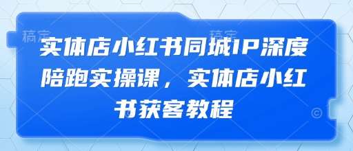 实体店小红书同城IP深度陪跑实操课，实体店小红书获客教程-千寻创业网
