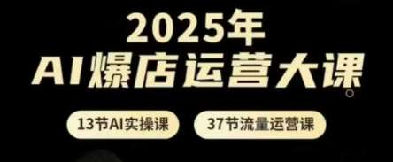 2025年AI爆店运营大课，13节AI实操课+37节流量运营课-千寻创业网