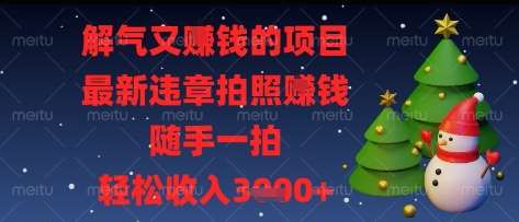 解气又挣钱的项目，最新违章拍照挣钱，随手一拍，轻松收入多张【揭秘】-千寻创业网