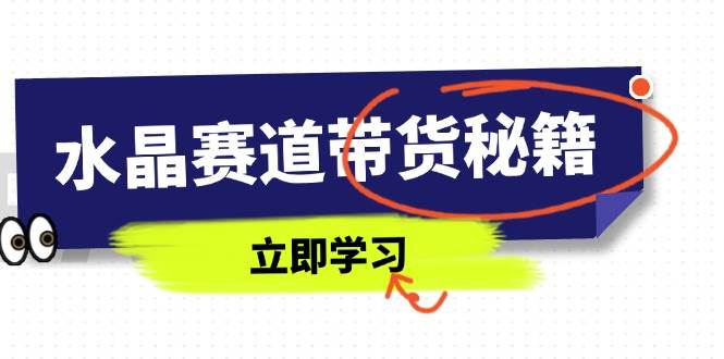 （14406期）水晶赛道带货秘籍，国学结合、短视频起号、拍摄技巧、直播话术等内容-千寻创业网