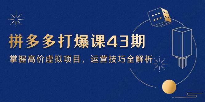 （14546期）拼多多打爆课第 43 期，掌握高价虚拟项目，运营技巧全解析（15节）-千寻创业网