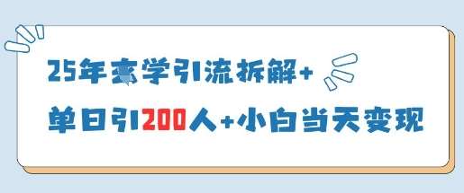 25年国学引流拆解+单日引200人+小白当天就能变现-千寻创业网