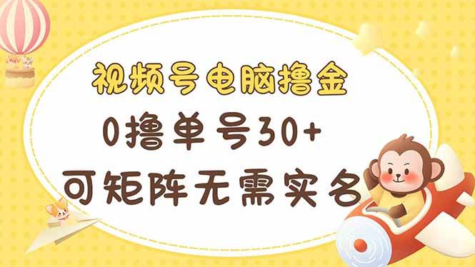 （14220期）视频号电脑撸金 0撸单号30+ 可矩阵 无需实名多号多得-千寻创业网