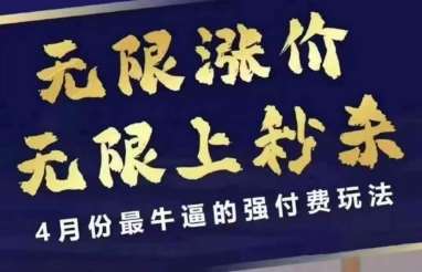 4月12号拼多多线上课，无限涨价，无限上秒杀，4月份最牛逼的强付费玩法-千寻创业网