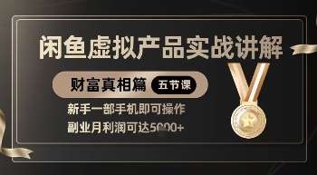 精品！闲鱼虚拟产品实战讲解，新手一部手机即可操作，副业月利润可达5k+-千寻创业网