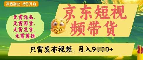 京东短视频带货，开启零门槛躺Z新时代【揭秘】-千寻创业网
