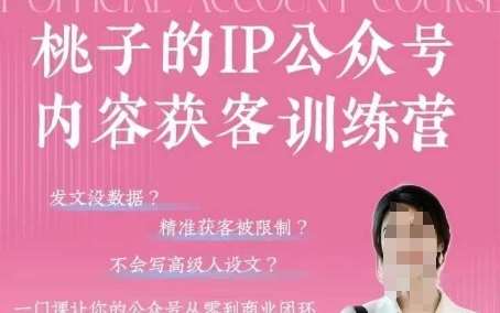 桃子IP公众号内容获客训练营(第3期)，一门让你公众号从0到商业闭环的课程-千寻创业网