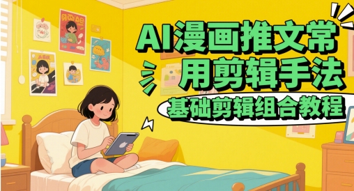 AI漫画推文常用剪辑手法，基础剪辑组合教程-千寻创业网