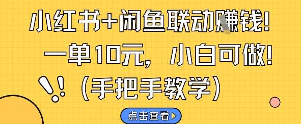 小红书+闲鱼联动挣钱，一单10元，小白可做-千寻创业网