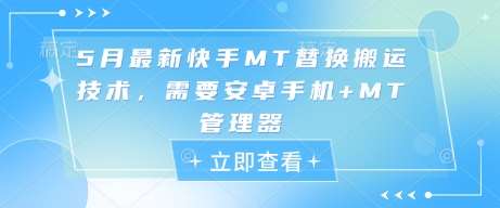 5月最新快手MT替换搬运技术，需要安卓手机+MT管理器-千寻创业网