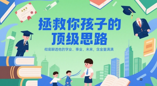 付费文章：拯救你孩子的顶级思路，彻底聊透他的学业、事业、未来，含金量满满-千寻创业网