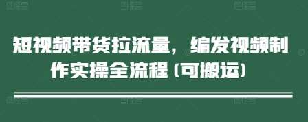 短视频带货拉流量，编发视频制作实操全流程(可搬运)-千寻创业网