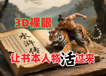 书本人物裸眼3D视频，新的玩法，流量超猛，保姆级教程-千寻创业网