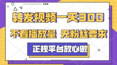 转发视频一天3张+，正规平台放心做，不看播放量，不看粉丝量，一个任务几分钟完成【揭秘】-千寻创业网