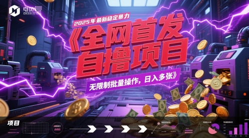 全网首发，2025年最新稳定暴力全自动自撸项目，无限制批量操作，日入多张【揭秘】-千寻创业网