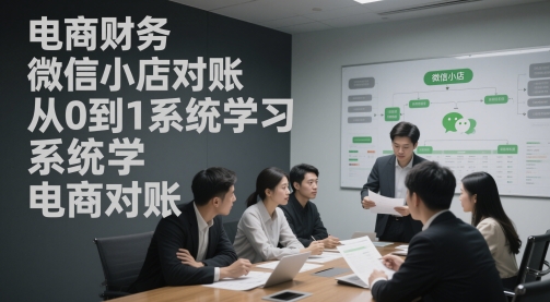 电商财务微信小店对账，从0到1系统学习电商对账-千寻创业网