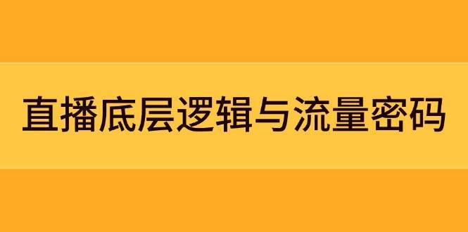 直播底层逻辑与流量密码：定位模型+案例拆解，急速流承接与数据优化全攻略-千寻创业网