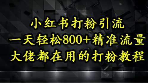 小红书打粉引流，一天轻松500+精准流量，大佬都在用的打粉教程-千寻创业网