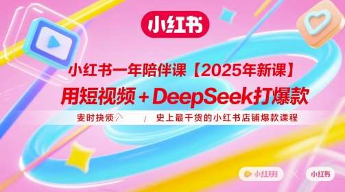 小红书一年陪伴课【2025年新课】，用短视频+deepSeek打爆款，史上最干货的小红书店铺爆款课程-千寻创业网