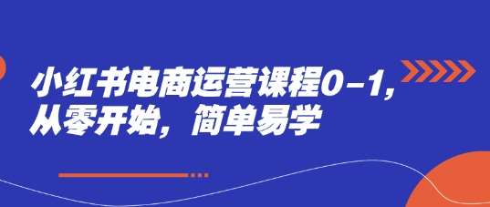 小红书电商运营课程0-1，从零开始，简单易学-千寻创业网