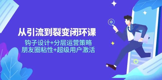 从引流到裂变闭环课：钩子设计+分层运营策略，朋友圈粘性+超级用户激活-千寻创业网