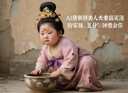 AI唐朝胖美人夫妻搞笑涨粉实操，五分钟教会你-千寻创业网