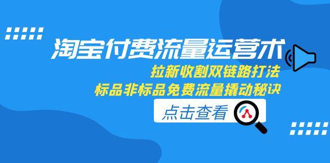 （15135期）淘宝付费流量运营术，拉新收割双链路打法，标品非标品免费流量撬动秘诀-千寻创业网