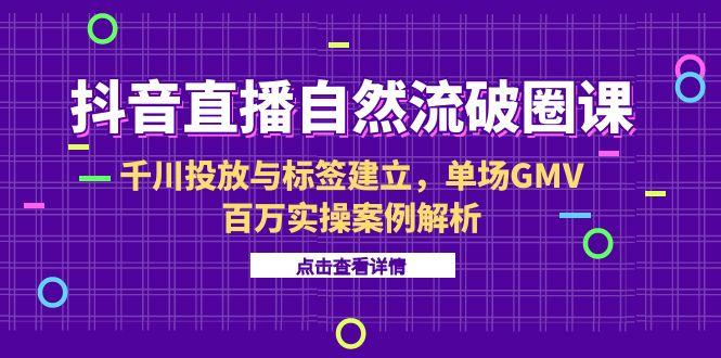 （15136期）抖音直播自然流破圈课-6月，千川投放与标签建立，单场GMV百万实操案例解析-千寻创业网