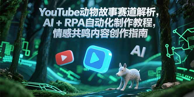 （15174期）YouTube动物故事赛道解析，AI+RPA自动化制作教程，情感共鸣内容创作指南-千寻创业网