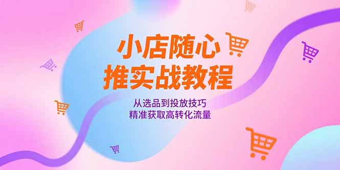 （15205期）小店随心推实战教程，从选品到投放技巧，精准获取高转化流量-千寻创业网