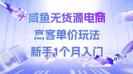 咸鱼无货源电商，高客单价玩法，新手1个月入门-千寻创业网
