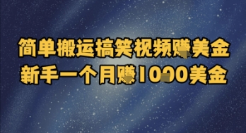 简单搬运搞笑视频挣美金，新手一个月入1k美金-千寻创业网