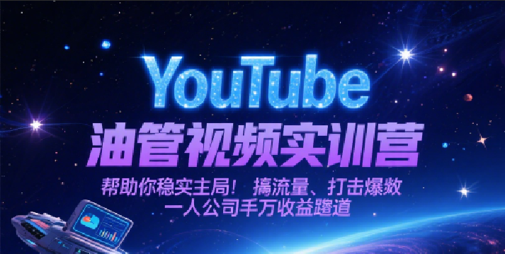YouTube油管视频实训营，帮助你稳入局、搞流量、打爆款，一人公司千万收益赛道-千寻创业网