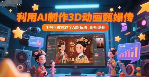 利用AI制作3D动画甄嬛传，流量爆了，手把手教你这个AI新玩法，轻松涨粉-千寻创业网