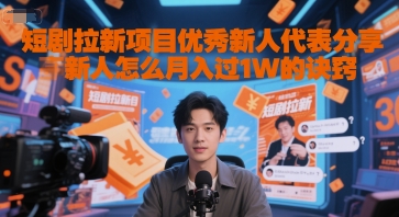 短剧拉新项目优秀新人代表分享新人怎么月入过1W的诀窍-千寻创业网