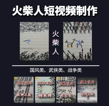 图片[2]-火柴人动画制作教程：从拳脚设计到武器运用，国风短视频新赛道-千寻创业网