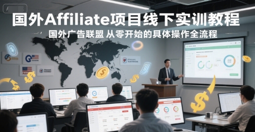 国外Affiliate项目线下实训教程，国外广告联盟从零开始的具体操作全流程-千寻创业网