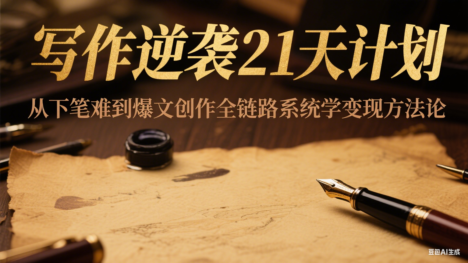 写作逆袭21天计划：从下笔难到爆文创作全链路系统学变现方法论-千寻创业网