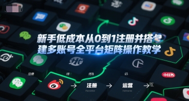 新手低成本从0到1注册并搭建多账号全平台矩阵操作教学，手机号-邮箱-IP-工具-千寻创业网