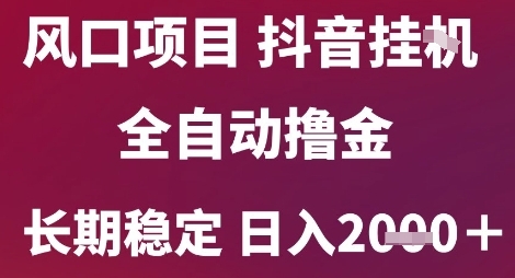 风口项目，六月最新玩法抖音无人挂G，全自动撸金，长期稳定 日入2k+【揭秘】-千寻创业网