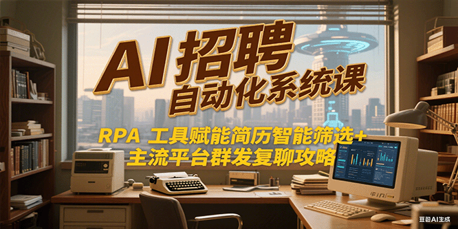 AI招聘自动化系统课，RPA工具赋能简历智能筛选+主流平台群发复聊全攻略-千寻创业网